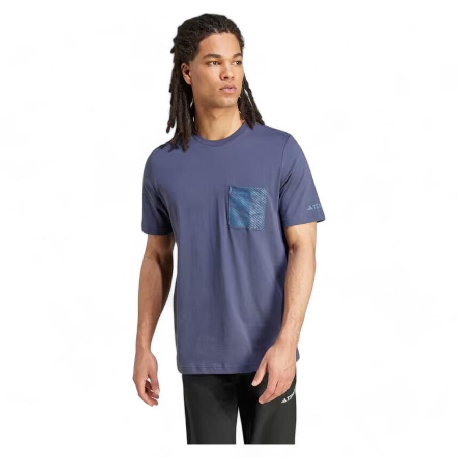 Polera Estampada Hombre Adidas Terrex Navy