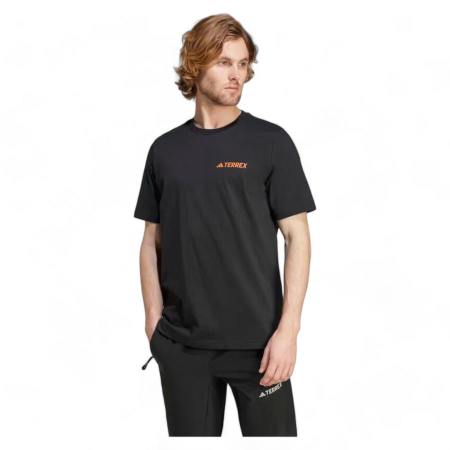 Polera Estampada Hombre Adidas Terrex Negro