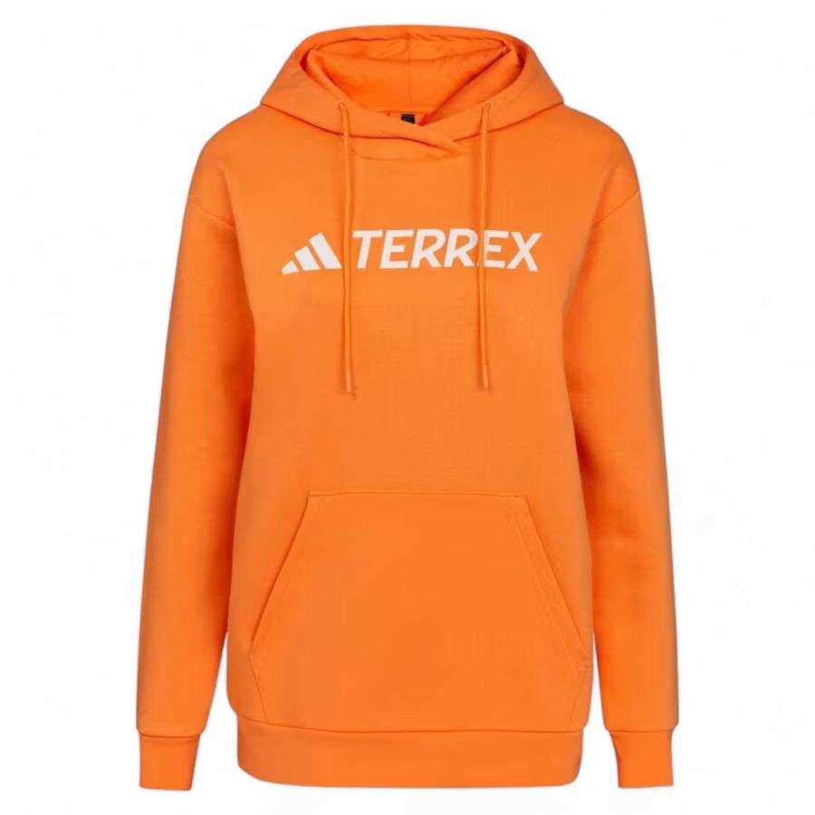 Polerón Capucha Logo Mujer Adidas Terrex Naranjo