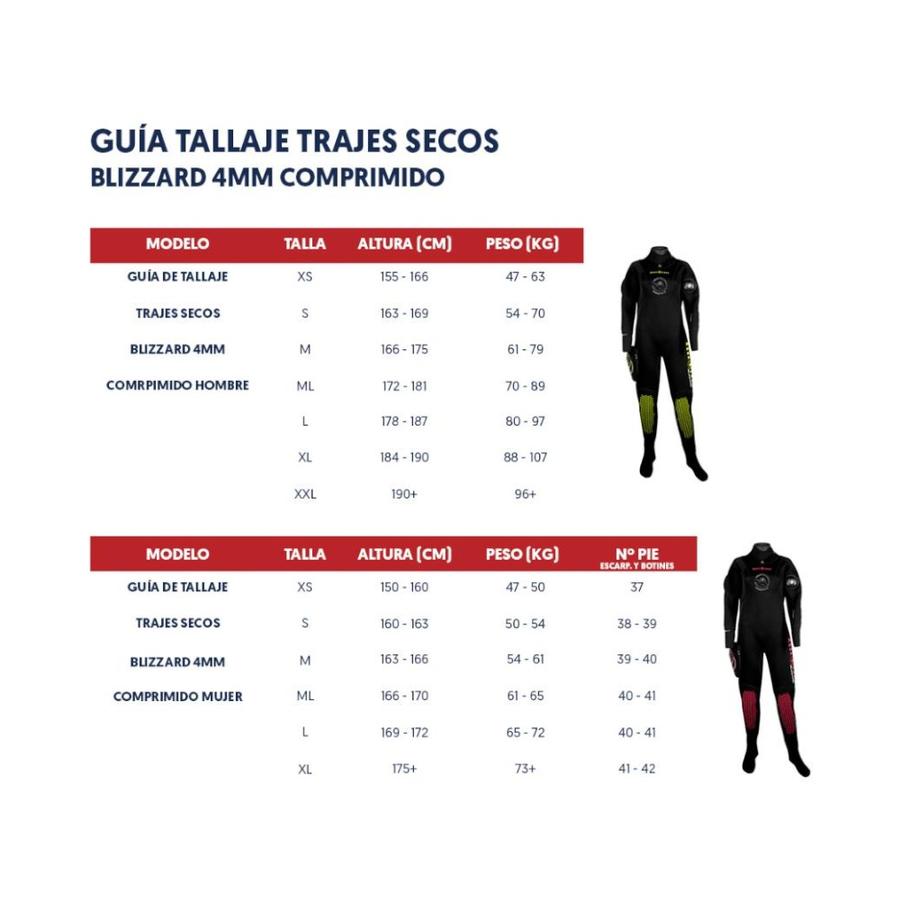 Traje Buceo Seco Blizzard Mujer 4mm-comp