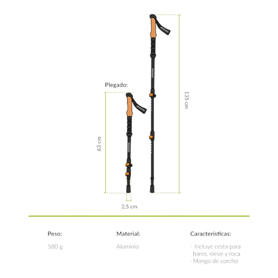 Bastones de Trekking Queulat Atakama Outdoor