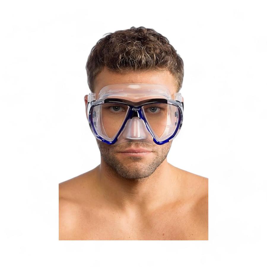 Mascara Buceo Cressi Big Eyes Goma Blanco/Azul Claro