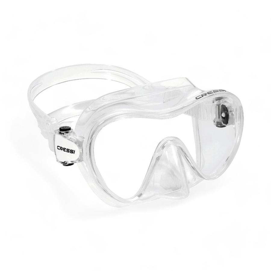 Mascara Buceo Cressi F1 Sin Marco Blanco/Transparente