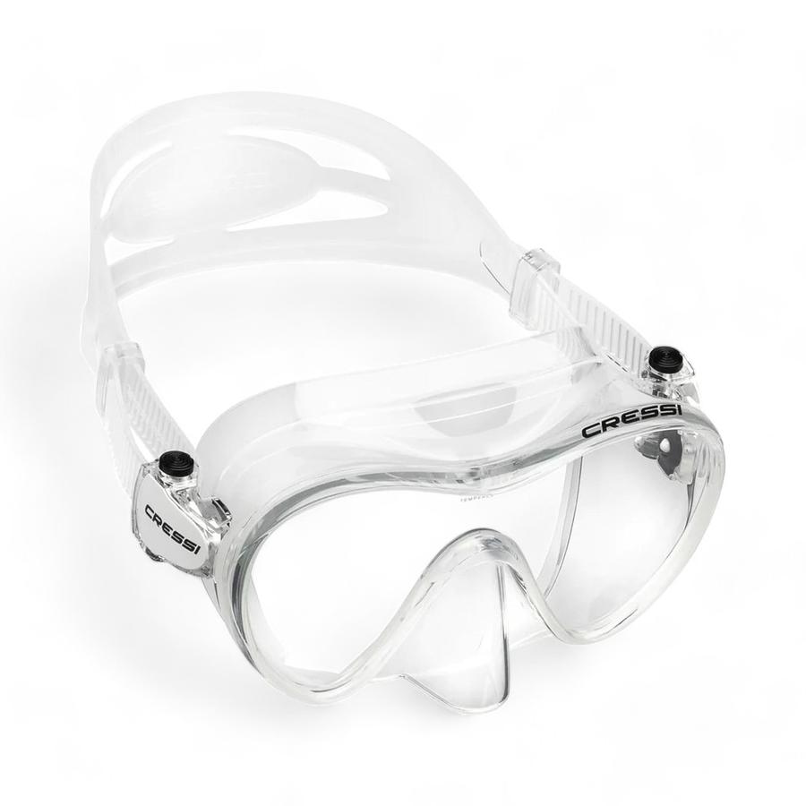 Mascara Buceo Cressi F1 Sin Marco Blanco/Transparente