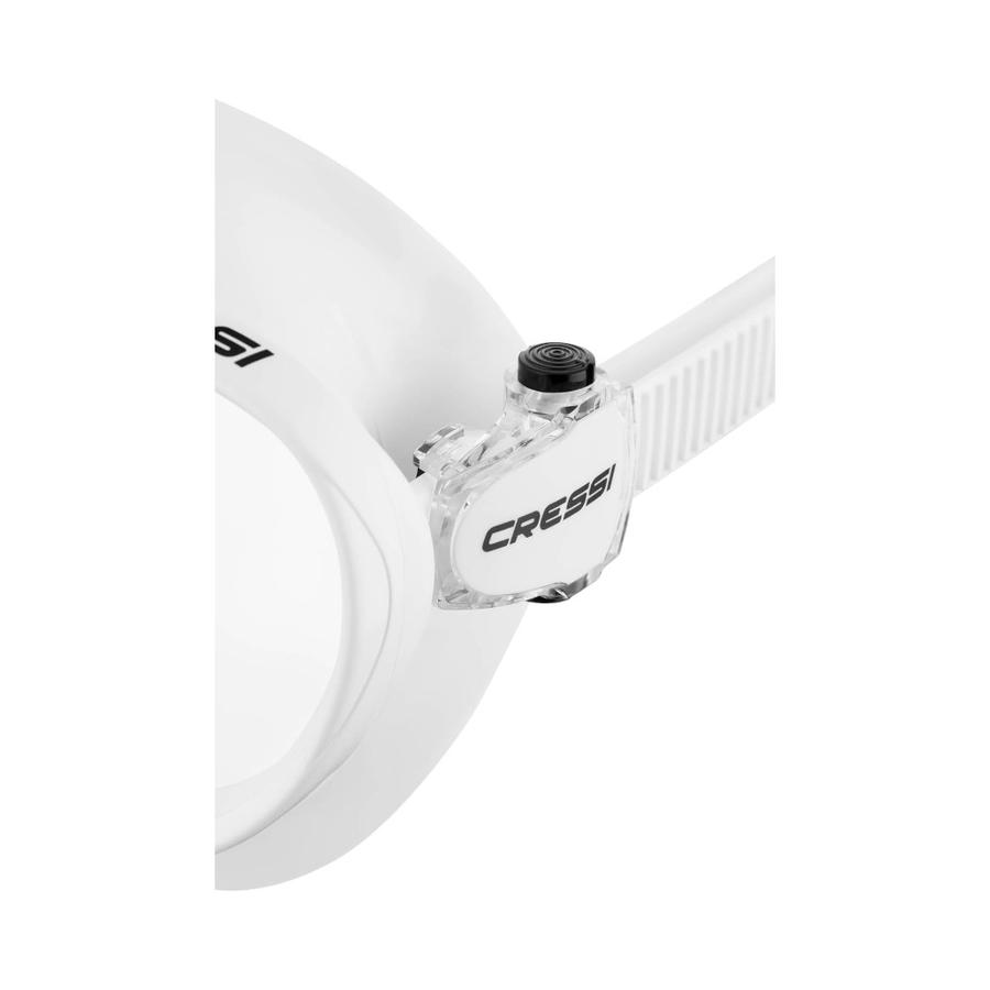Mascara Buceo Cressi F1 Sin Marco Silicona Blanco