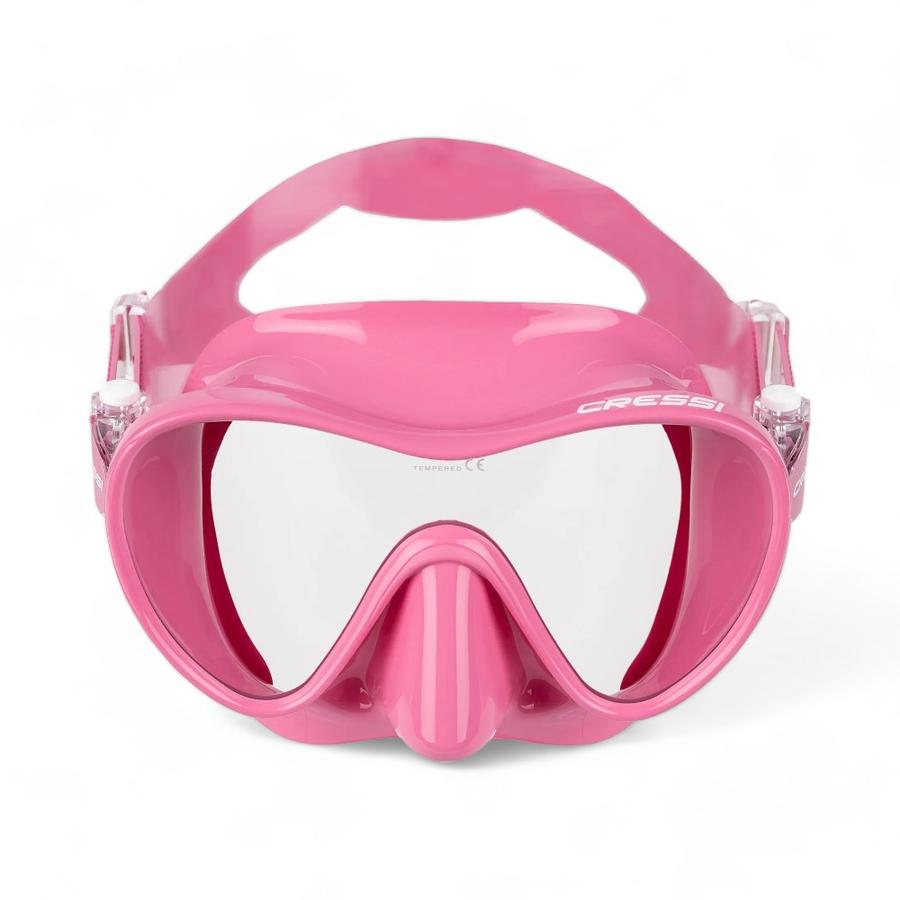 Mascara Buceo Cressi F1 Sin Marco Silicona Rosado