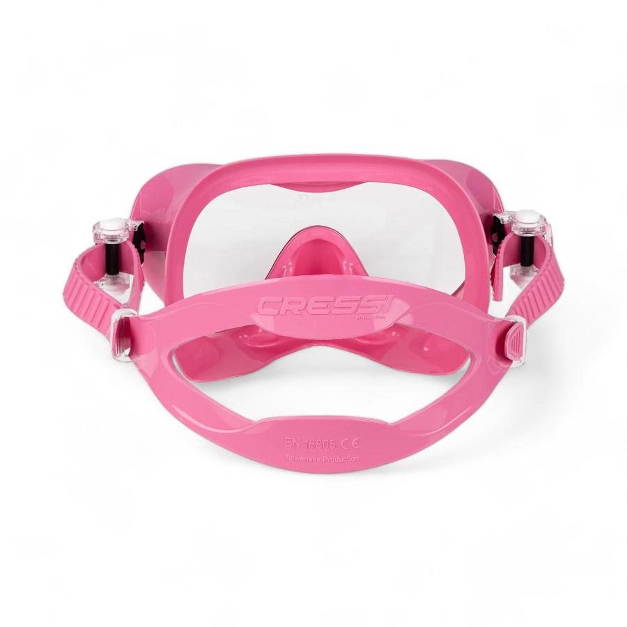 Mascara Buceo Cressi F1 Sin Marco Silicona Rosado