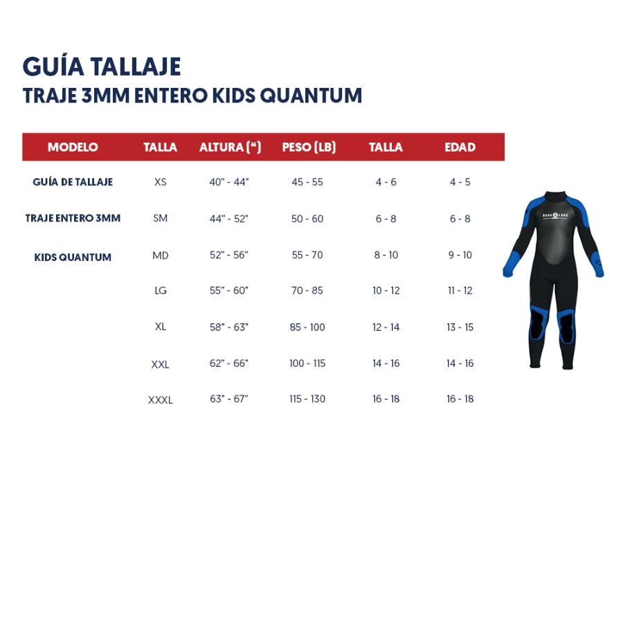Traje Kids Quantum Entero 3mm