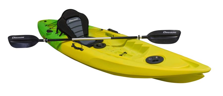 Kayak Single Travel Dimarine Verde-amarillo