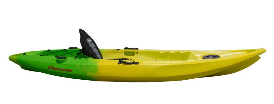 Kayak Single Travel Dimarine Verde-amarillo