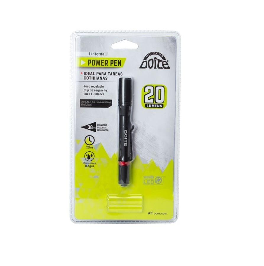 Linterna Power Pen 20 Lumens Negro Doite