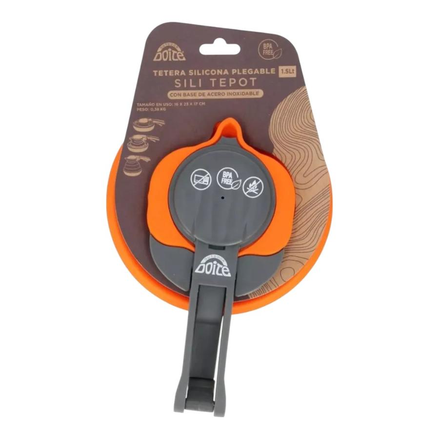 Tetera Silicona Pegable Doite 1,5L Naranjo DCO11TTRA0NA1L