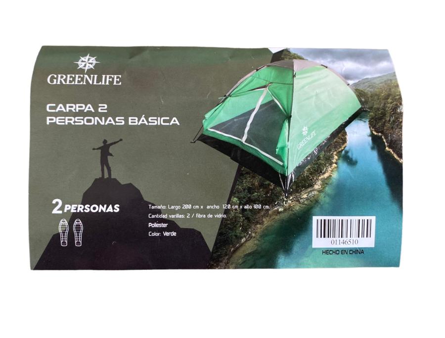Carpa Greenlife Basic 2 Personas Verde