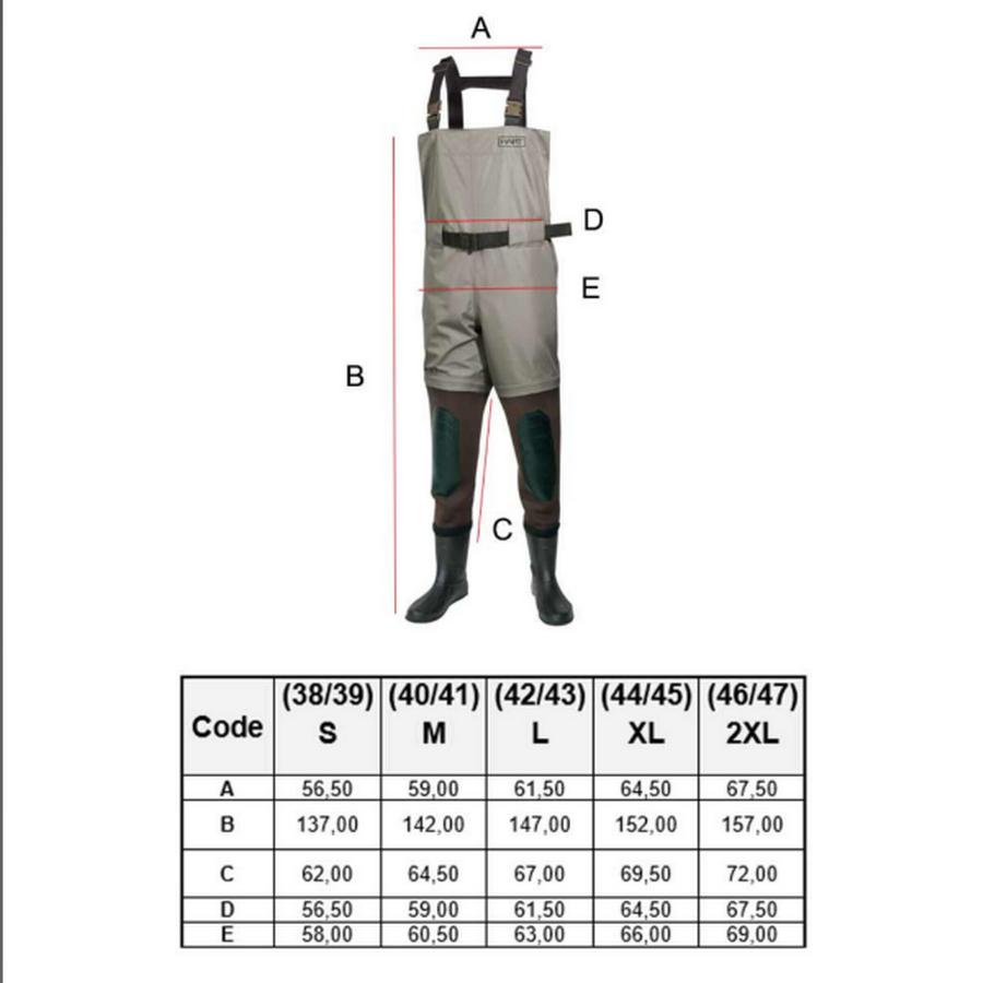 Wader Respirable Con Botas Skinboot Hart Gris