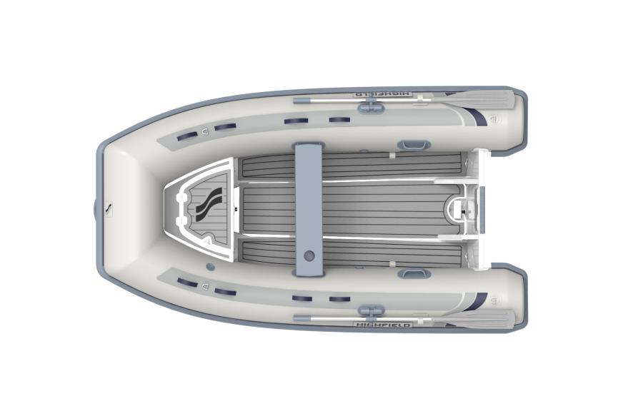 BOTE SEMI RIGIDO CLASSIC 340 GRIS CLARO