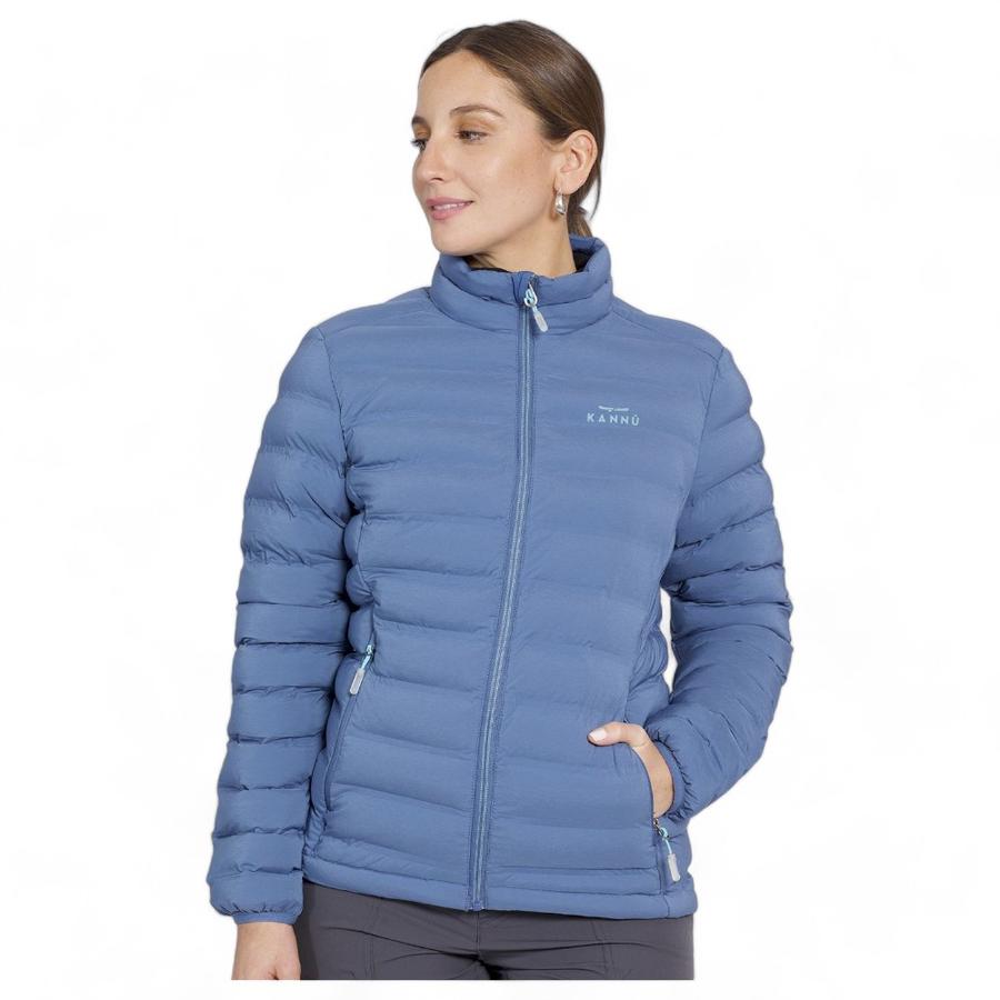 Parka Insulada Grey Mujer Kannu Azul
