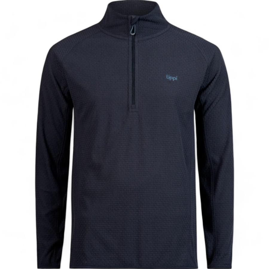 Poleron Hombre Jacaranda Nano-F 1/4 Zip Lippi Azul Marino