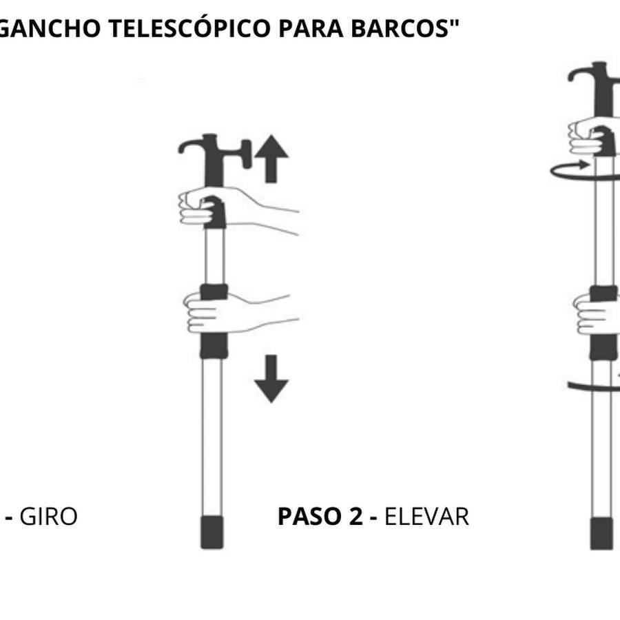 Bichero aluminio telescópico