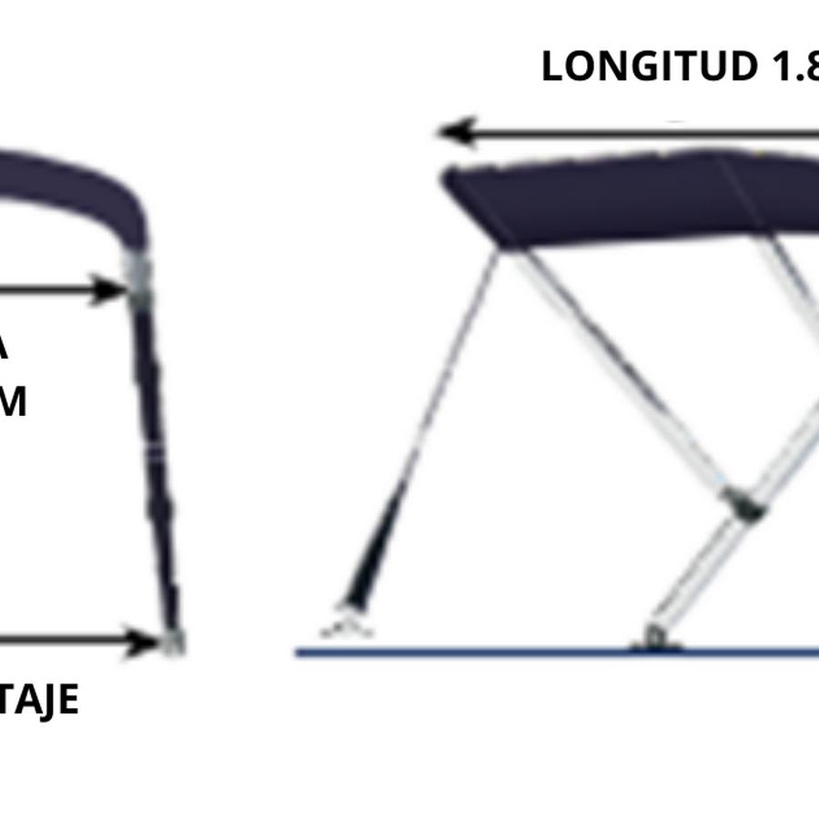 Toldo bimini 3 arcos 1.9-2.1M 