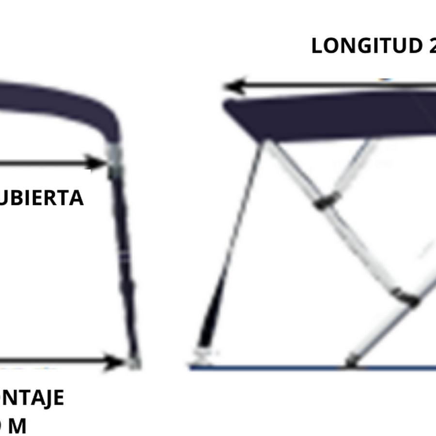 Toldo bimini 4 arcos 1.7-1.9M