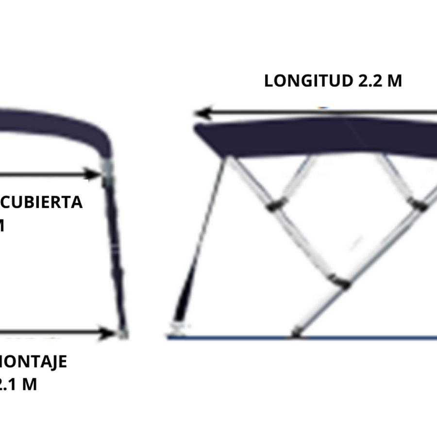 Toldo bimini 4 arcos 1.9-2.1M