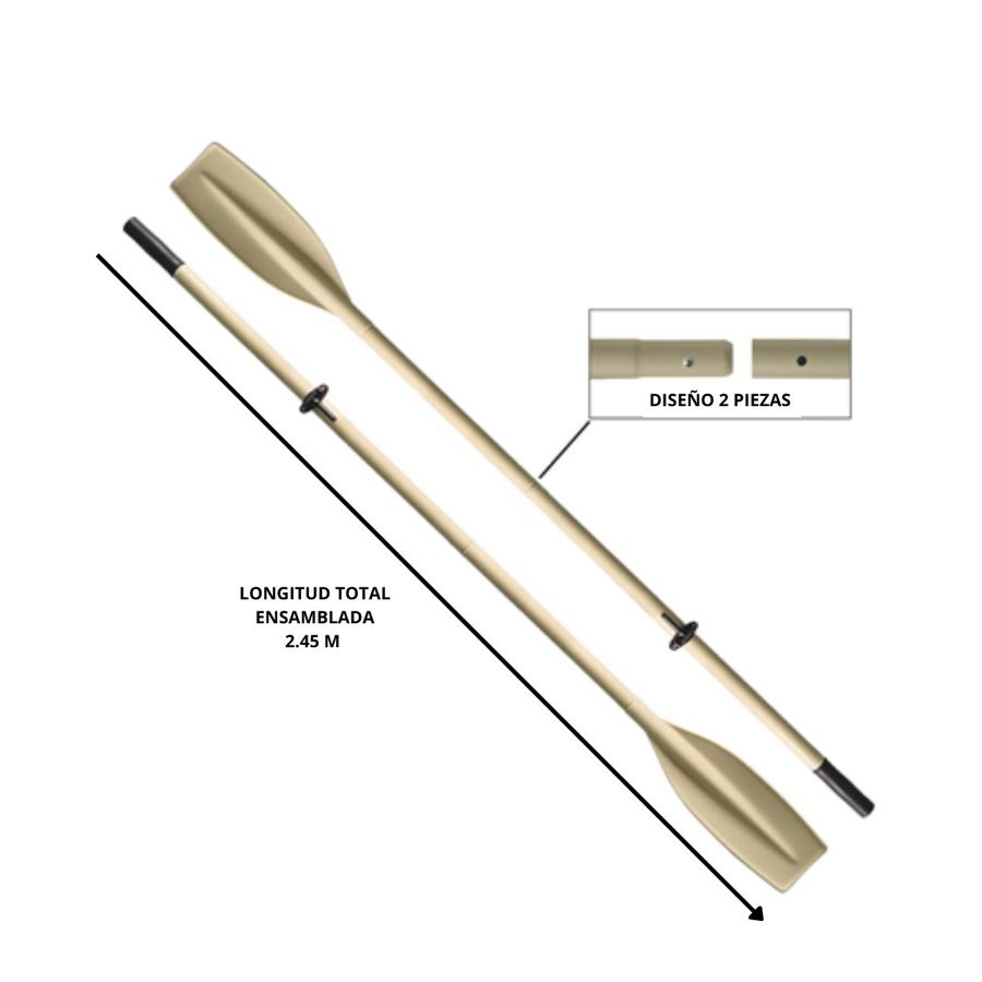 Remos aluminio 2.45M