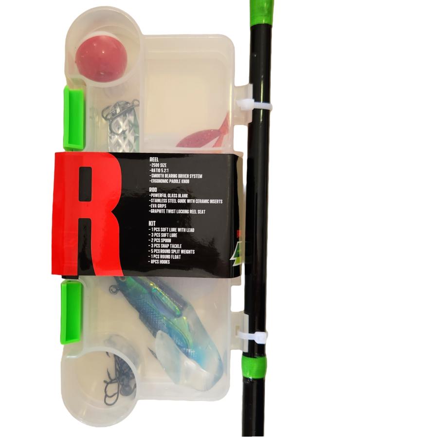 Combo Rapala Level 2500 Caña de Pescar, Carrete y Señuelos