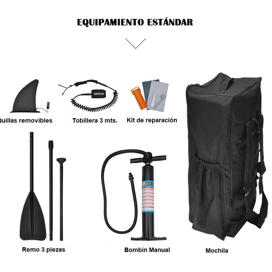 Sup Inflable 10' Seaflo Cucao Naranjo