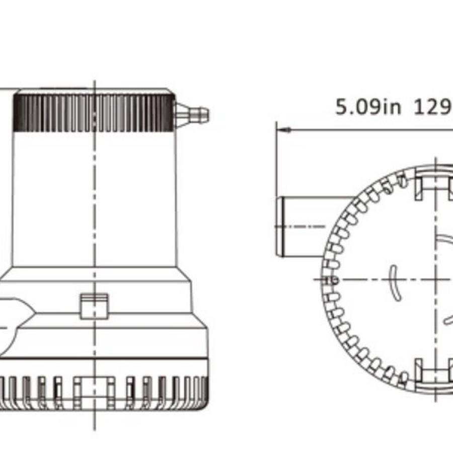 Bomba Sentina 1500Gph 12v 29mm SEAFLO