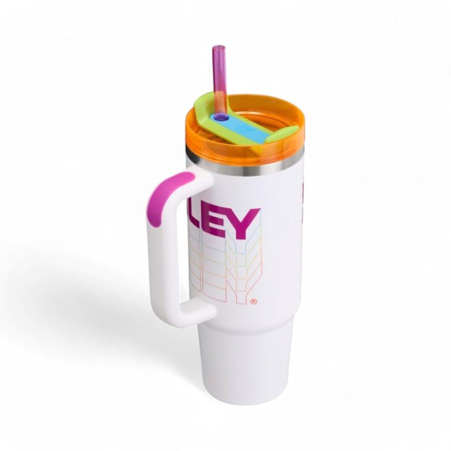 Termo Stanley Quencher 800 Ml Acero Inoxidable Blanco/Rosado
