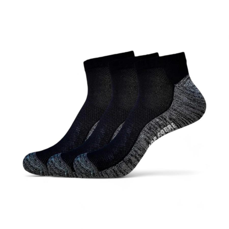Pack 3 Calcetines TOP Deportivos Fibra Cobre Negro
